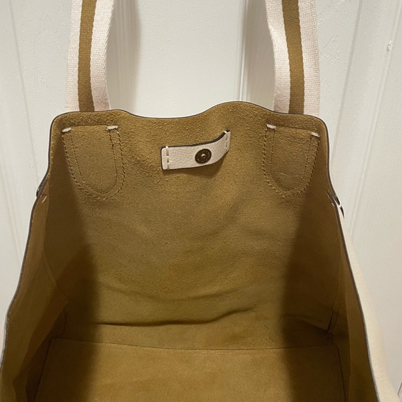 Coach Derby Cream Leather Tote with Tan Handles - Picture 4 of 6